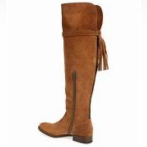 Frye over the knee suede boots